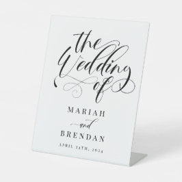Eleganter Calligraphy Classic Wedding Welcome Sockelschild