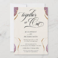 Eleganter Calligraphy Gold Glitzer Amethyst Modern