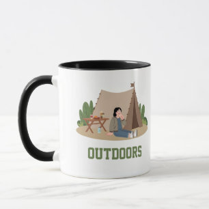 Eleganter Camping-Outdoor-Kaffeebecher Mach eine Tasse