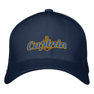 Eleganter Captain Nautical Anchor Große Stickerei Bestickte Kappe