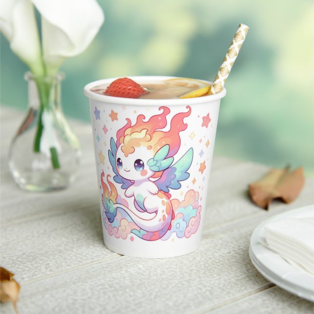 Eleganter Cartoon Dragon Baby Shower Pappbecher (In Situ)