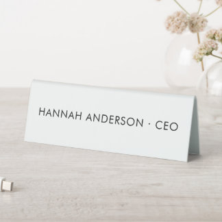 Eleganter CEO Table Name Sign Personalisiert Tischaufsteller