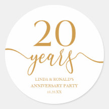 Eleganter Champagner 20. Hochzeitstag