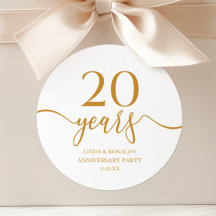 Eleganter Champagner 20. Hochzeitstag