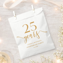 Eleganter Champagner 25. Hochzeitstag Geschenktütchen