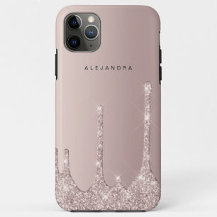 Eleganter Champagner-Glitzer-Tropfen Case-Mate iPhone Hülle