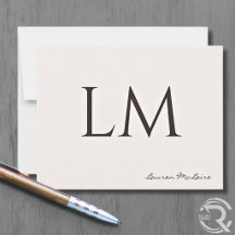 Eleganter Champagner-Taupe-Monogramm-Kunde