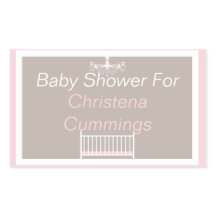 Eleganter Chandelier Baby Shower Rectangle Aufkleb