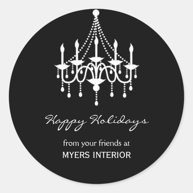 Eleganter Chandelier Gevor Sticker - Schwarz (Vorderseite)