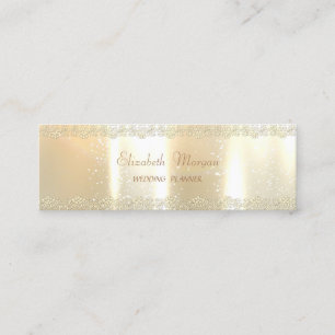 Eleganter Chic Charming,Imitate Gold, Gold Spitzen Mini Visitenkarte