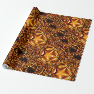 Eleganter Chic Copper Gold Weihnachtsstar Geschenkpapier