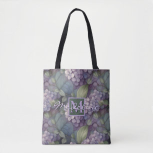 Eleganter, chic dusty lila boho Aquarellblume Tasche