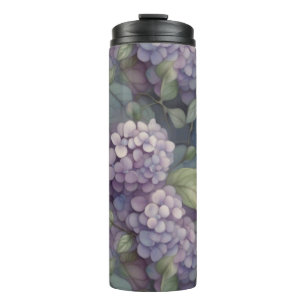 Eleganter, chic dusty lila boho Aquarellblume Thermosbecher