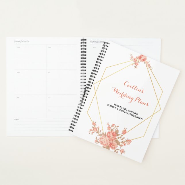 Eleganter chic Geometric Modern Wedding Planer (Anzeige)