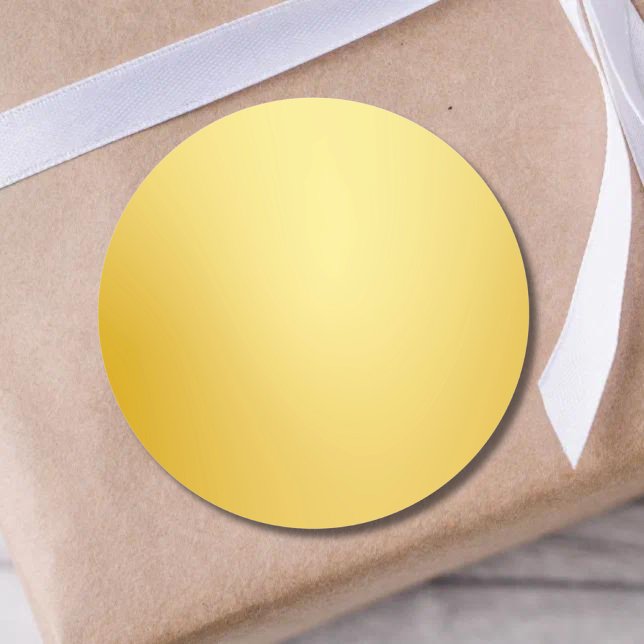 Eleganter Chic Glamour Imitats - Blankovorlage Runder Aufkleber (Von Creator hochgeladen)