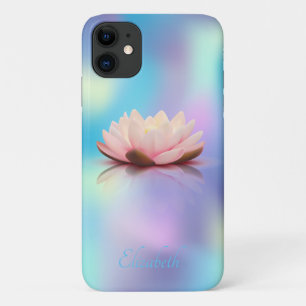 Eleganter Chic Lotus Blau Holografisch Case-Mate iPhone Hülle