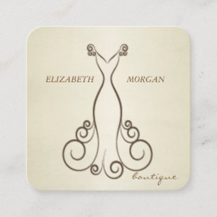 Eleganter Chic Luxury Beruflich, Dress Quadratische Visitenkarte