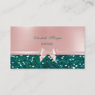 Eleganter Chic Luxury , rosa Ribbon Bow Visitenkarte