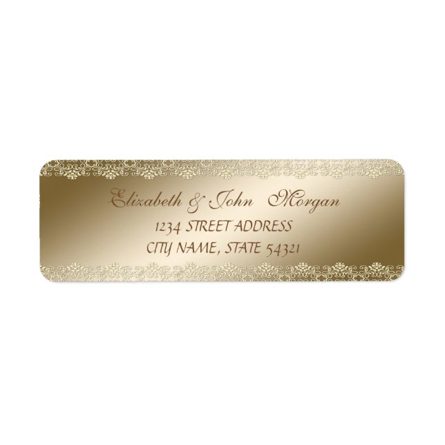 Eleganter Chic Luxus, Imitate Gold, Spitze (Vorne)