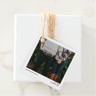Eleganter Chic Minimalistischer Single Foto Weihna Geschenkanhänger