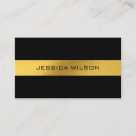 Eleganter Chic mit schwarzer Goldrahmen-Visitenkar Visitenkarte