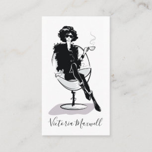 Eleganter Chic modische stilvolle Frauen Vertikal Visitenkarte
