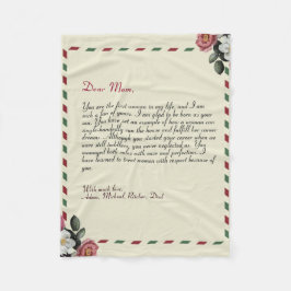 Eleganter Chic Personalisierter Liebe Handgeschrie Fleecedecke