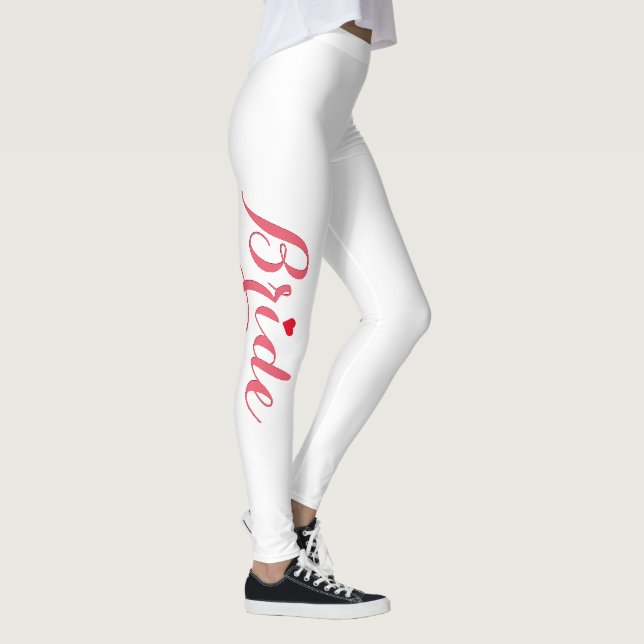 Eleganter Chic Pink Bride Wedding Junggeselinnen-A Leggings (Rechts)