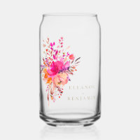 Eleganter Chic Pink Watercolor Blumenzelt