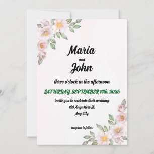 Eleganter Chic Romantic Minimalistisch Classic Pin Einladung