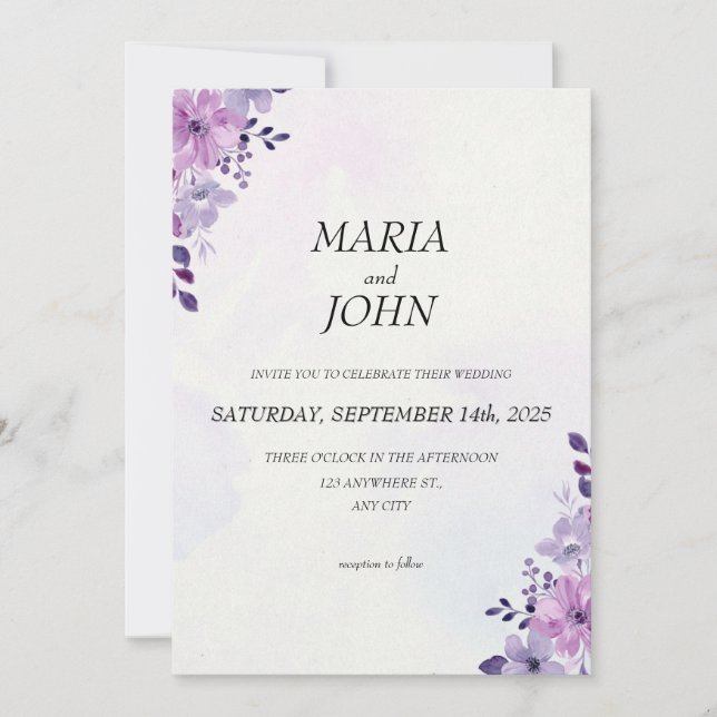 Eleganter Chic Romantische Minimalistisch Classic  Einladung (Vorderseite)