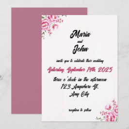 Eleganter Chic Romantischer Minimalistischer klass Einladung