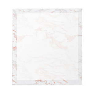 Eleganter Chic Roségoldfolie Marmor Notizblock
