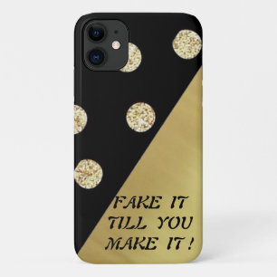 Eleganter Chic schwarze Goldpunkte - Motivationsbo Case-Mate iPhone Hülle