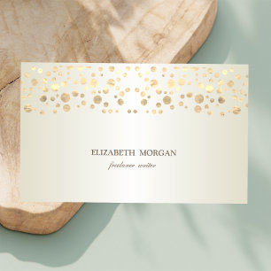 Eleganter Chic Sophistiziert, Gold Konfetti Visitenkarte