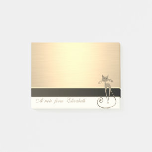 Eleganter Chic  Stilvoll Mädchenhaft, Falschgold,  Post-it Klebezettel