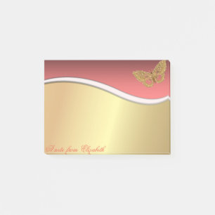 Eleganter Chic  Stilvoller Schmetterling Post-it Klebezettel