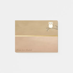 Eleganter Chic Stylische Eule-Personalisiert Post-it Klebezettel