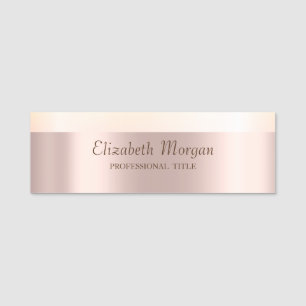 Eleganter Chic Trendy, Streifen, Rose Gold Namensschild