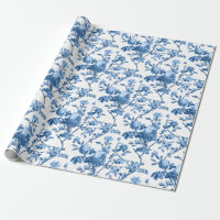 Eleganter Chic Vintag Blue Rose Floral