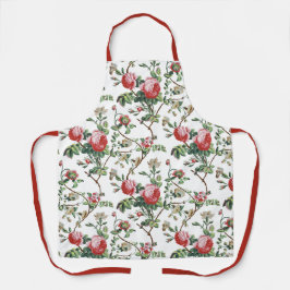 Eleganter Chic Vintag Pink Rose Floral Schürze