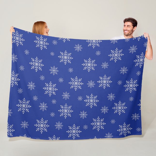 Eleganter Chic Winter Moderner Schnee Weihnachten Fleecedecke (Beispiel)