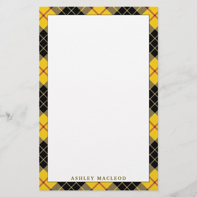 Eleganter Clan MacLeod von Lewis Tartan Kariert Briefpapier (Vorderseite)