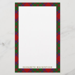 Eleganter ClanMacKintoshTartan kariert Briefpapier