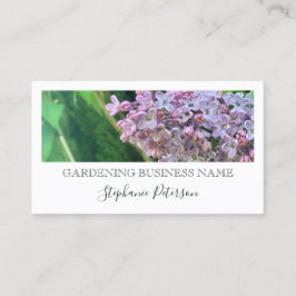 Eleganter Classy Lilac Custom Foto Green Gardener Visitenkarte
