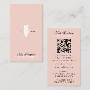 Eleganter Classy Notar-Unterschriftsagent QR-Code  Visitenkarte