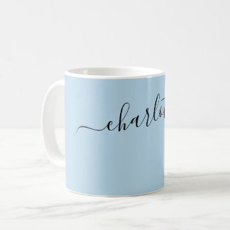 Eleganter Columbia-Blau-Farbname personalisiert Kaffeetasse