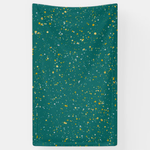Eleganter Confetti-Raum - aquamarines Grün u. Banner