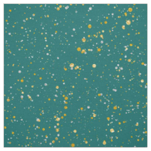 Eleganter Confetti-Raum - aquamarines Grün u. Stoff