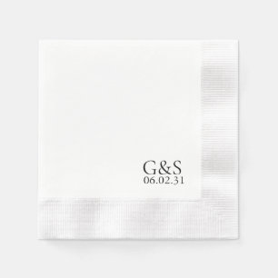 Eleganter Corner Printed Wedding Napkins Serviette